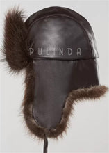 Load image into Gallery viewer, Beaver Fur Trapper Hat for Men Wholesale Men Winter Warm Ushanka Russian Aviator Fur Hat Hunting Hat
