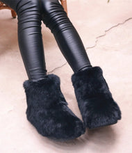 Load image into Gallery viewer, European Style Winter New Rabbit Fur Boot Thick-Soled Short Snow Furry Rabbit Fur Boot Women&#39;s Fur Boot Warm Fur Shoes
