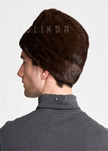 Load image into Gallery viewer, Mahogany Mink Cossack Hat for Men Shearling Cossack Mink Fur Hat High Quality Spring Winter Warm Fashion Caps for Men
