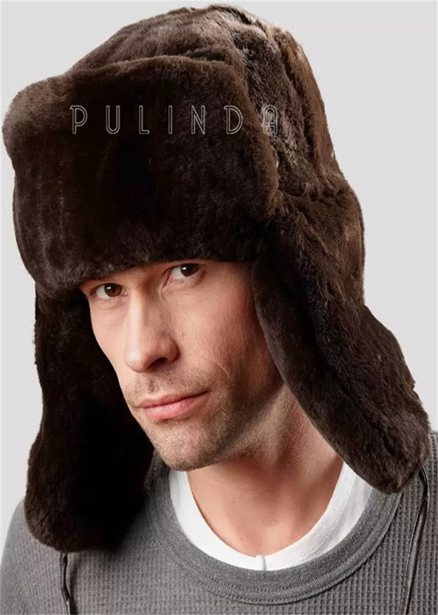 Sheared Beaver Full Fur Trapper Hat for Men Beaver Felt Top Hat Factory Price Fashionable Winter Warm Luxury Fur Hat for Men