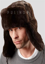 Load image into Gallery viewer, Sheared Beaver Full Fur Trapper Hat for Men Beaver Felt Top Hat Factory Price Fashionable Winter Warm Luxury Fur Hat for Men
