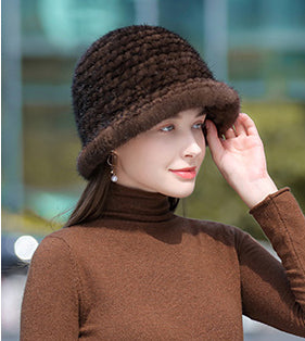 Women's Mink Fur Bucket Hat
