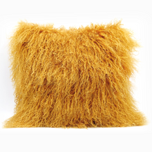 Load image into Gallery viewer, Mongolian Sheep Wool Bed Real Fur Pillow Cushion
