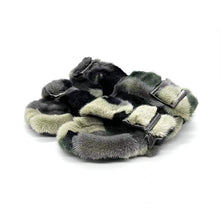 Load image into Gallery viewer, Mink Sandals Fur Slides Flat Slippers Ladies Outdoor Flip Flops For Women Camouflage Color
