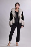Mink Jacket White Fox Fur Collar