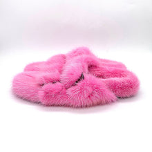 Load image into Gallery viewer, Real Mink Sandals Fur Slides Flat Slippers Ladies Outdoor Flip Flops
