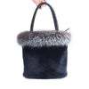 Women's Fox and Mink or Rabbit Fur Tote Bag
