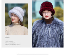 Load image into Gallery viewer, Ladies Mink Fur Bucket Hat
