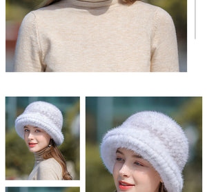 Ladies Mink Fur Bucket Hat