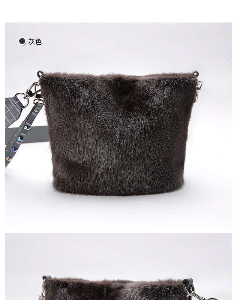 Ladies Mink Fur Shoulder Bag