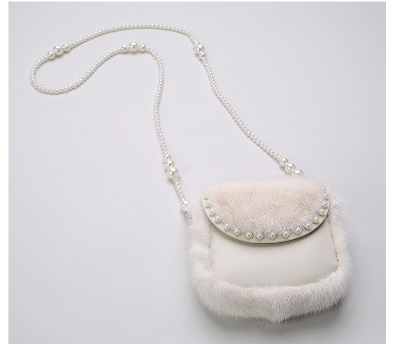Ladies Mink Purse Cross Body Bag