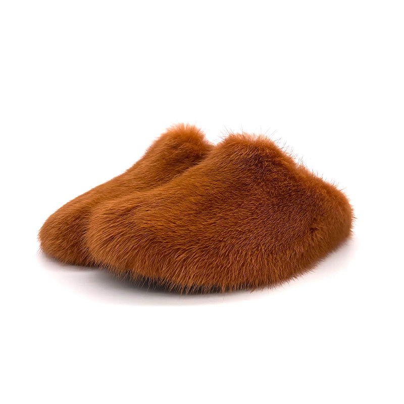 Mink Mule Slippers Clog Slides