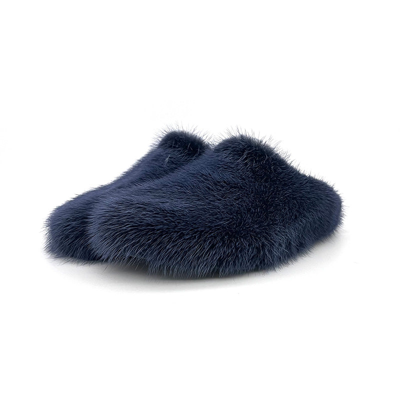 Mink Mule Slippers Clog Slides