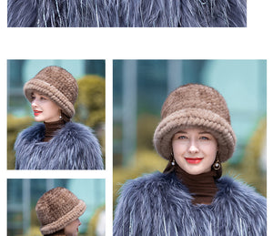 Ladies Mink Fur Bucket Hat