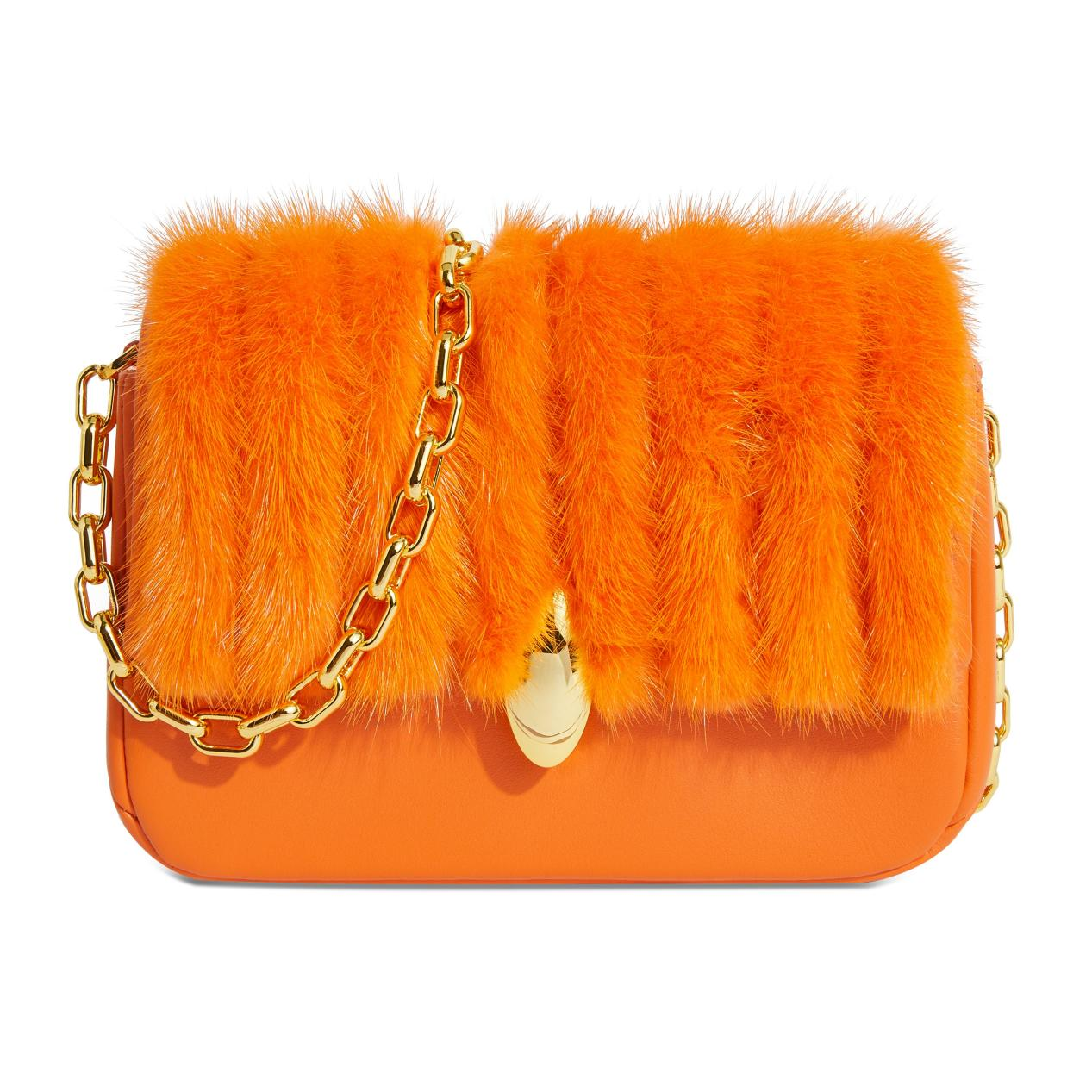 Real Mink Fur Square Bag