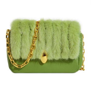 Real Mink Fur Square Bag