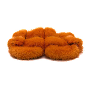 Real Mink Sandals Mink House Slippers Fur Slides