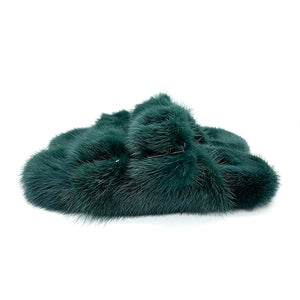 Real Mink Sandals Mink House Slippers Fur Slides