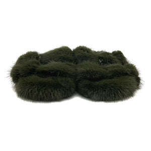 Real Mink Sandals Mink House Slippers Fur Slides