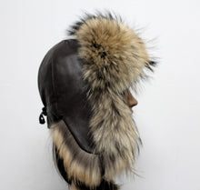Load image into Gallery viewer, The Ladies Fox Fur Pilot Trapper Hat
