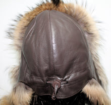 Load image into Gallery viewer, The Ladies Fox Fur Pilot Trapper Hat
