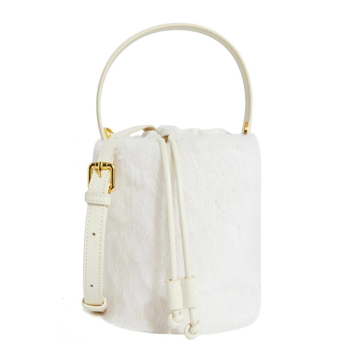 Tote Bucket Mink Fur Bag