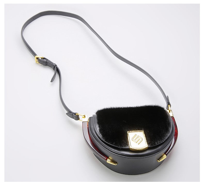 Women Mink Cross Body Bag