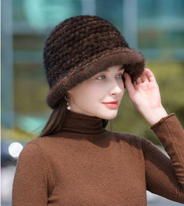 Women's Mink Fur Bucket Hat