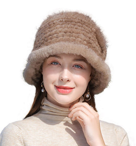 Women's Mink Fur Bucket Hat