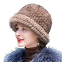 Load image into Gallery viewer, Ladies Mink Fur Bucket Hat
