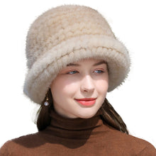 Load image into Gallery viewer, Ladies Mink Fur Bucket Hat
